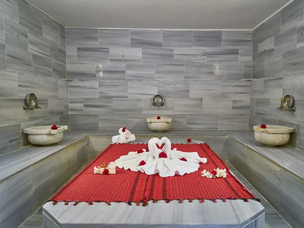 Historic hammam ritual with scrub and foam